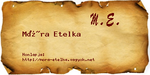 Móra Etelka névjegykártya