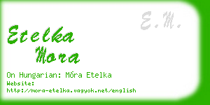 etelka mora business card
