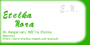 etelka mora business card